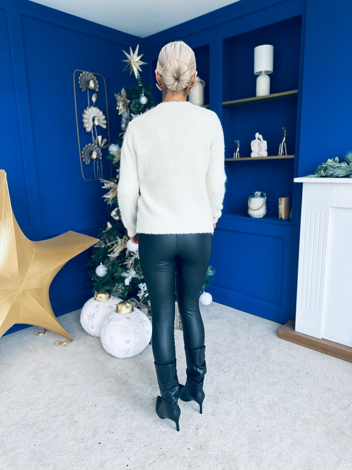 Ulana Sequin Detailed Jumper Cream