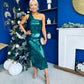 Ramona One Shoulder Sequin Maxi Dress Forest