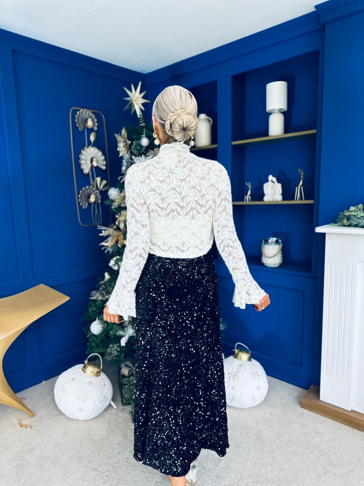 Kyra Burnout Detail Top Cream