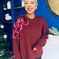 Breah Sequin Detailed Jumper Burgundy