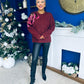 Breah Sequin Detailed Jumper Burgundy