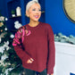 Breah Sequin Detailed Jumper Burgundy
