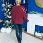 Breah Sequin Detailed Jumper Burgundy