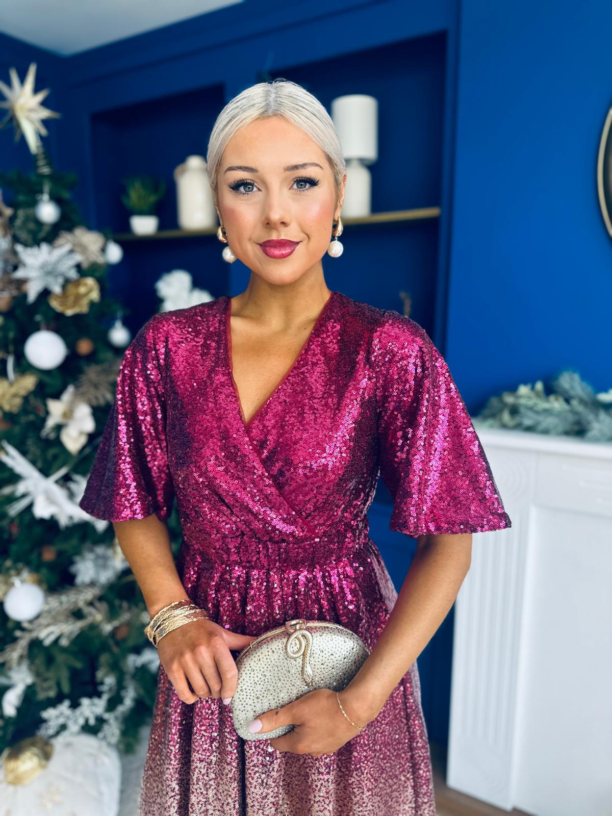 Sophie Ombre Sequin Occasion Dress