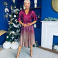 Sophie Ombre Sequin Occasion Dress