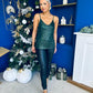 Casy Sequin Cami Top Forest