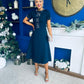 Nigella Pearl Embellished Occasion Dress Navy