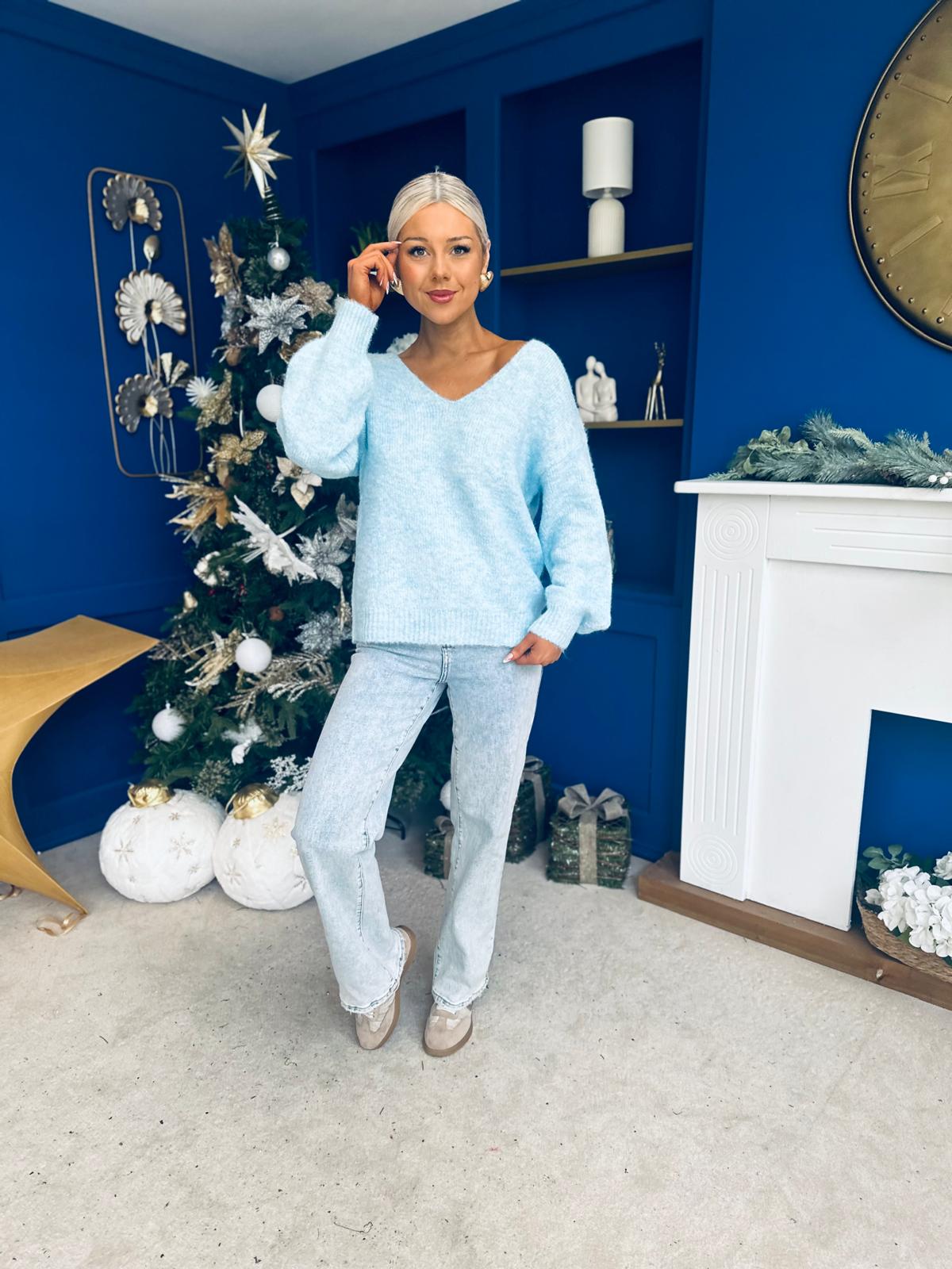 Jules Bow Detailed Jumper Pwr Blue