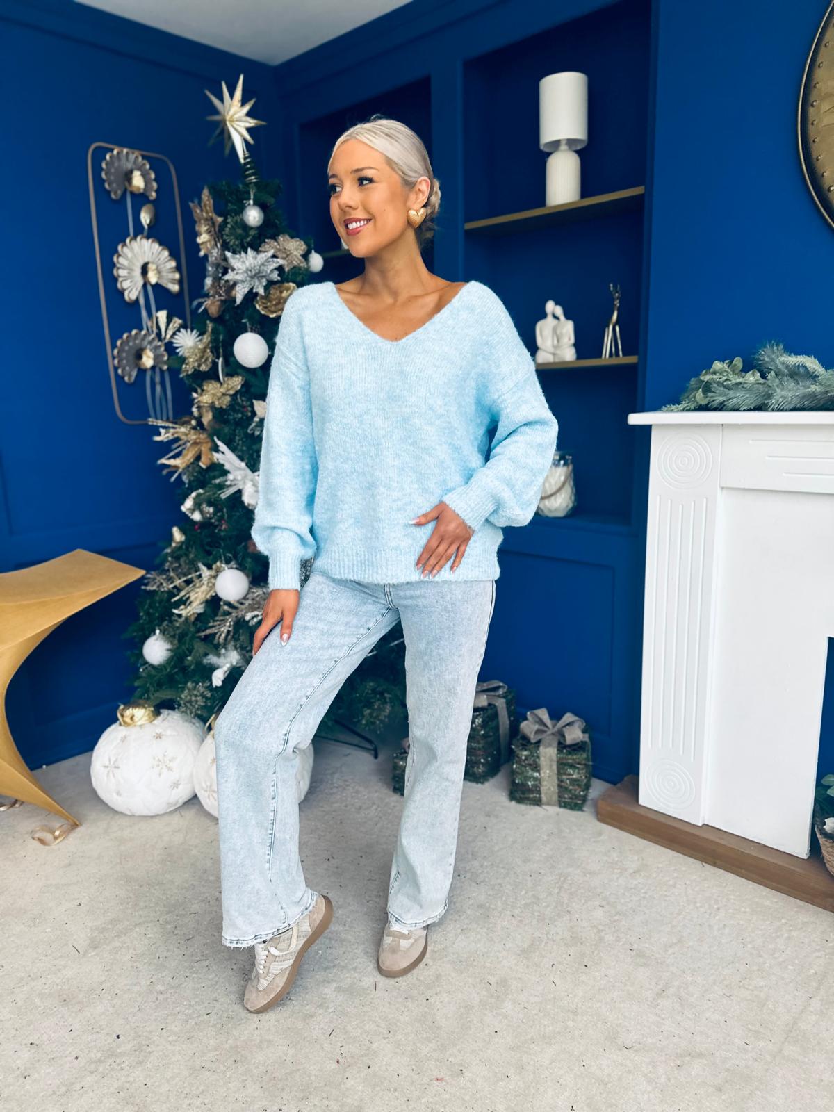 Jules Bow Detailed Jumper Pwr Blue