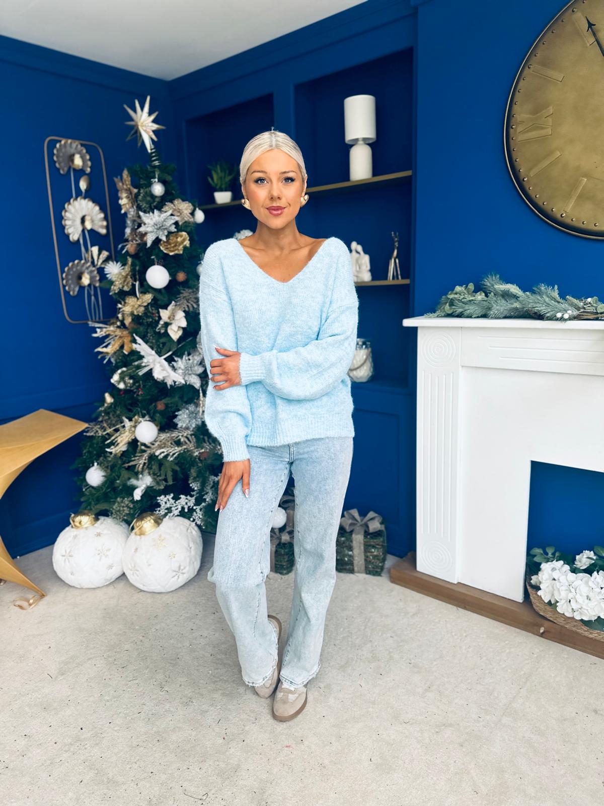 Jules Bow Detailed Jumper Pwr Blue