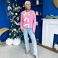 Kendra Bow Detail Jumper Pink