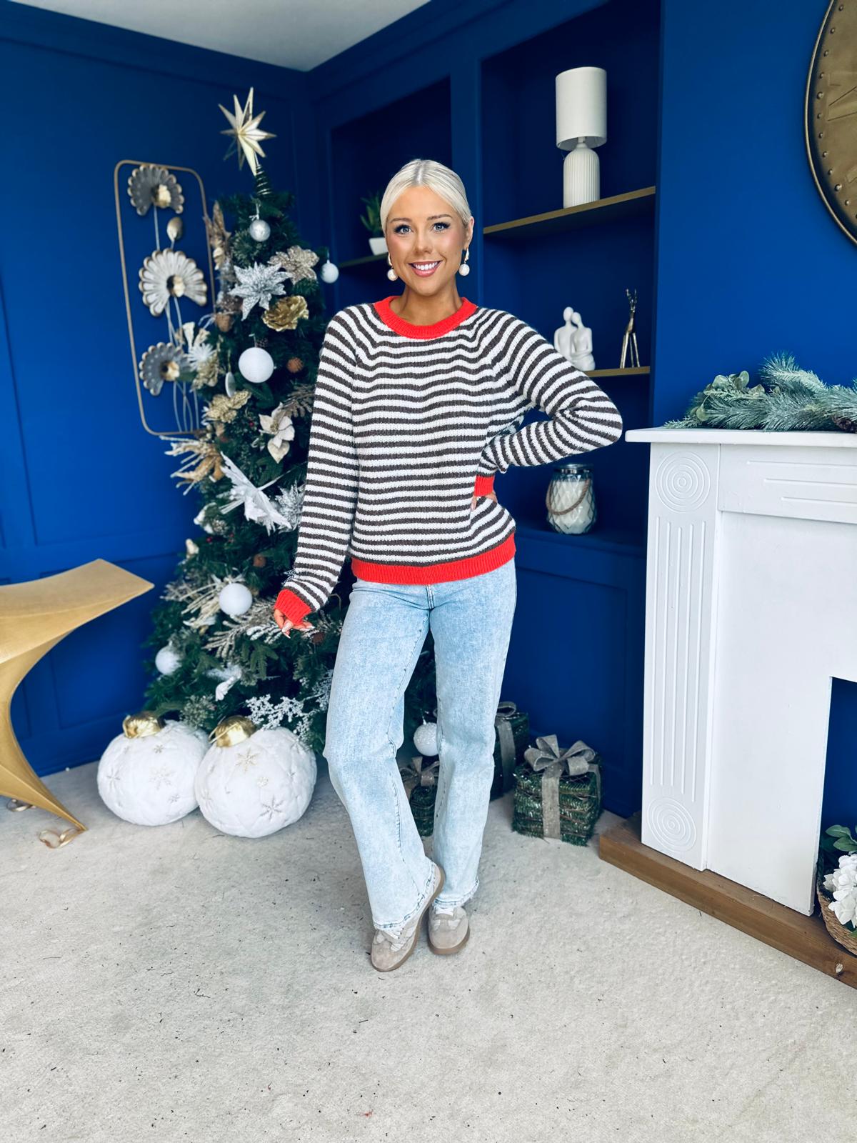 Perri Stripe Detail Jumper Coco