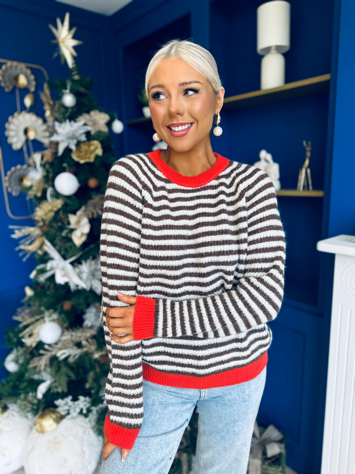 Perri Stripe Detail Jumper Coco