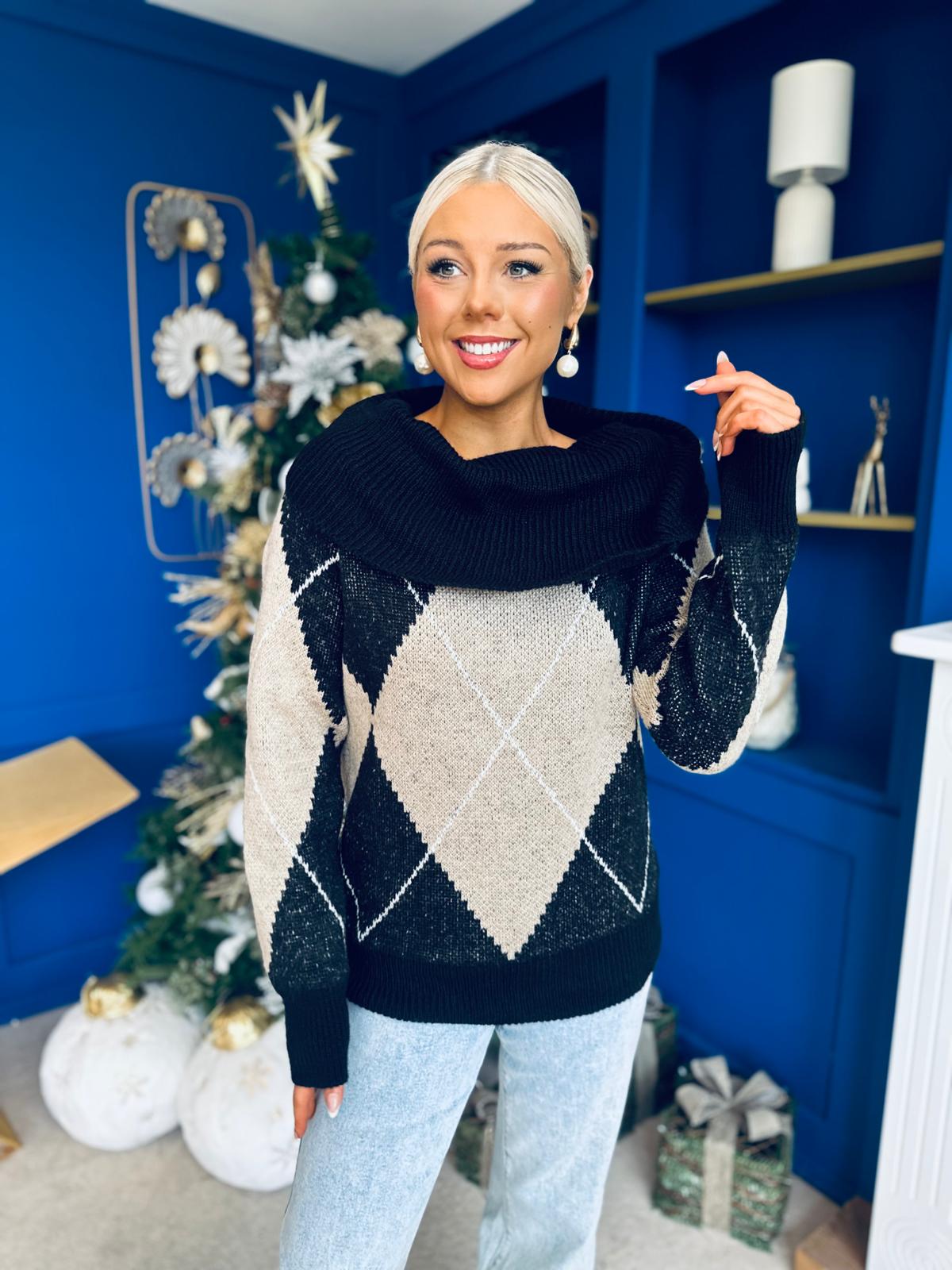 Grace Chunky Knit Jumper Black