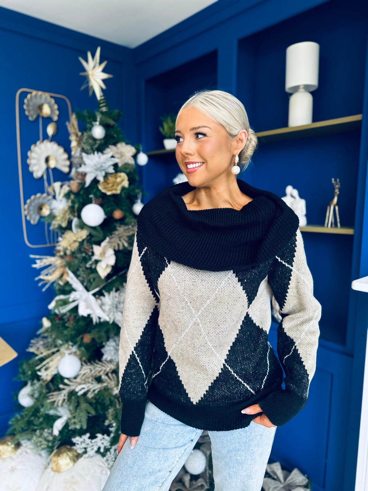 Grace Chunky Knit Jumper Black