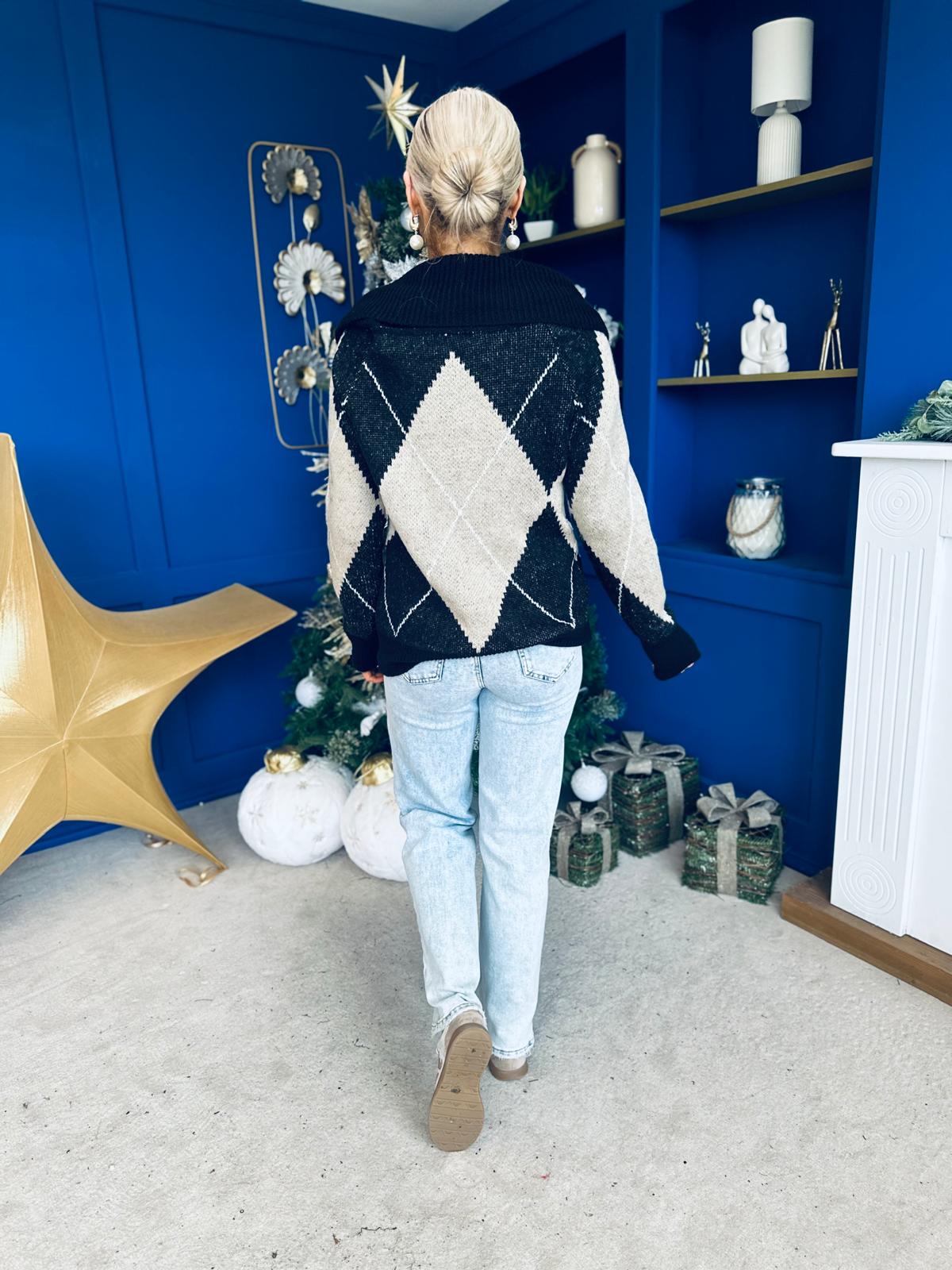 Grace Chunky Knit Jumper Black