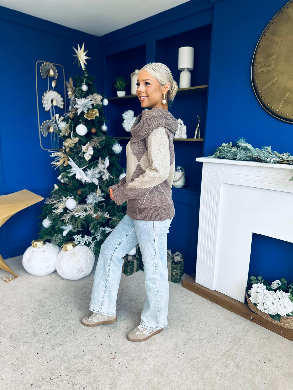 Grace Chunky Knit Jumper Taupe