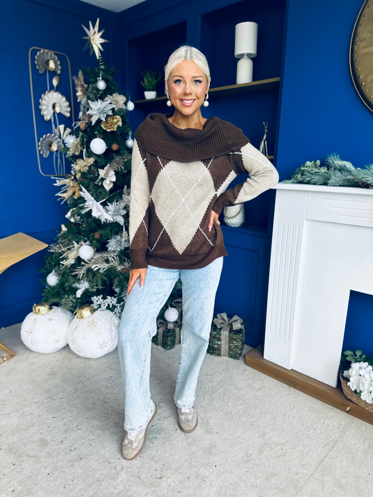 Grace Chunky Knit Jumper Coco