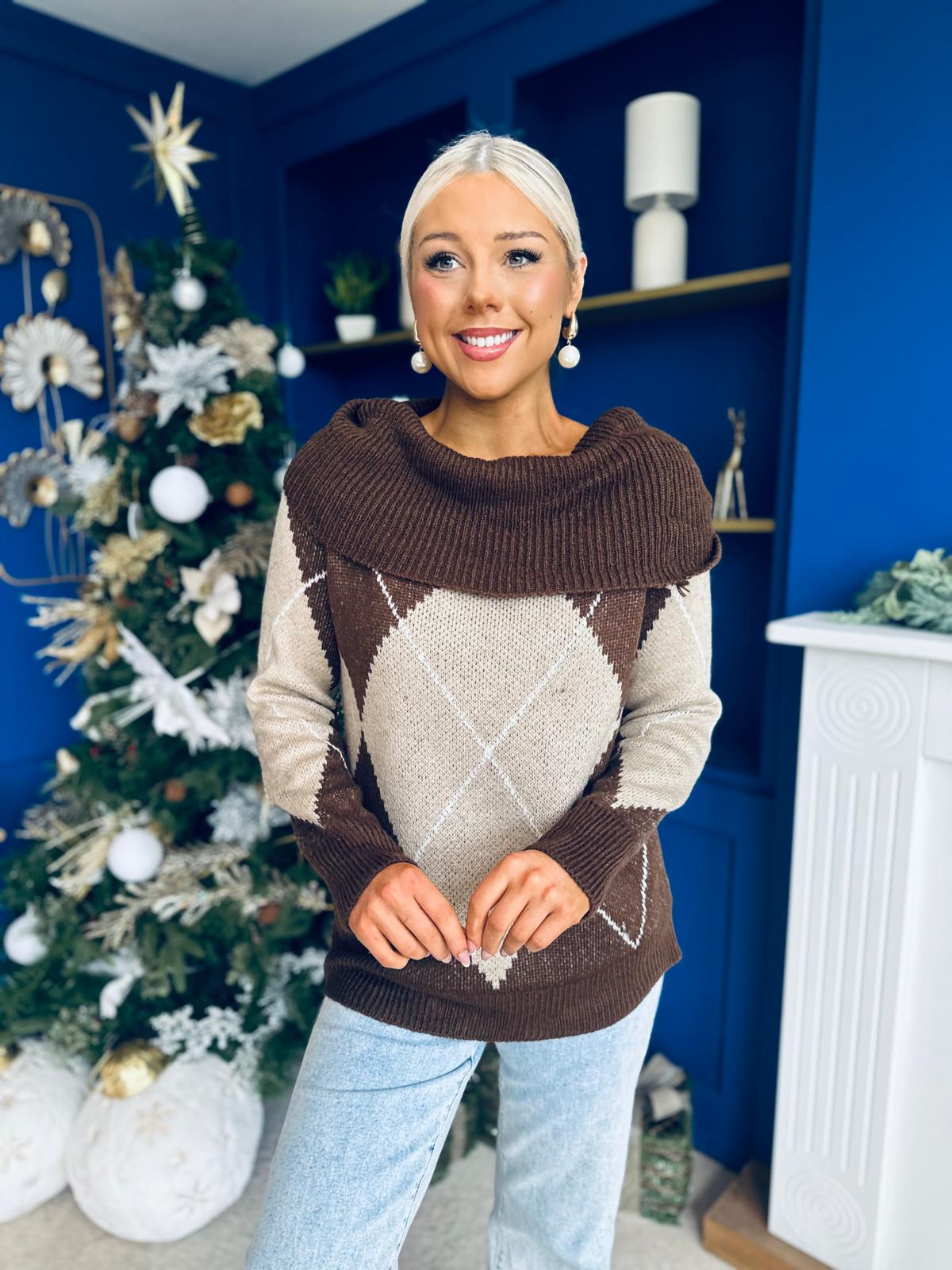 Grace Chunky Knit Jumper Coco