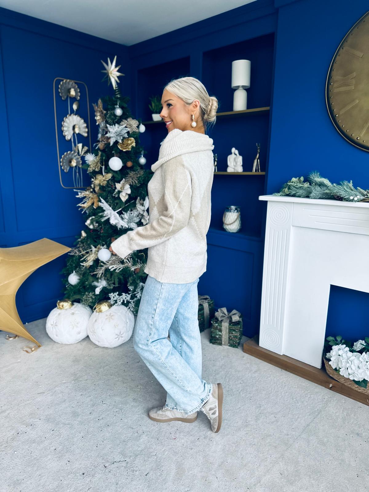 Grace Chunky Knit Jumper Beige