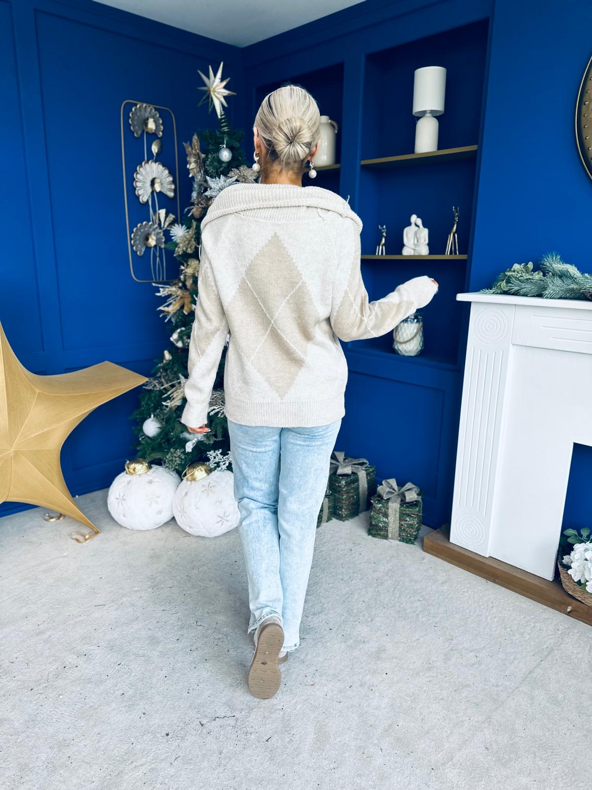 Grace Chunky Knit Jumper Beige