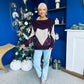 Grace Chunky Knit Jumper Burgundy