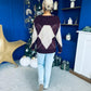 Grace Chunky Knit Jumper Burgundy