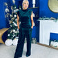 Margot Velvet Top And Trouser Set Forest