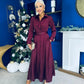 Kira Twist Detail Maxi Shirt Dress Wine Pre Order 9 Dec