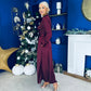 Kira Twist Detail Maxi Shirt Dress Wine Pre Order 9 Dec