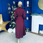 Kira Twist Detail Maxi Shirt Dress Wine Pre Order 9 Dec