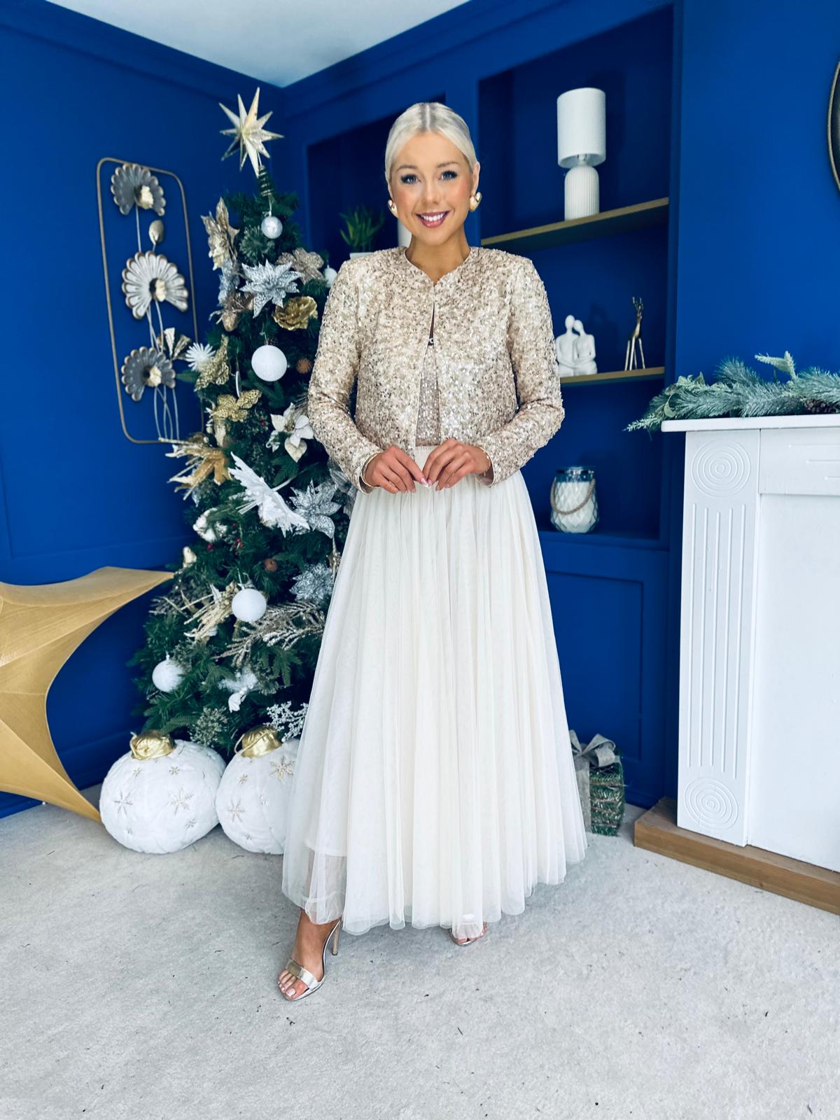 Dervla Gold Sequin Jacket Pre Order 10 Dec