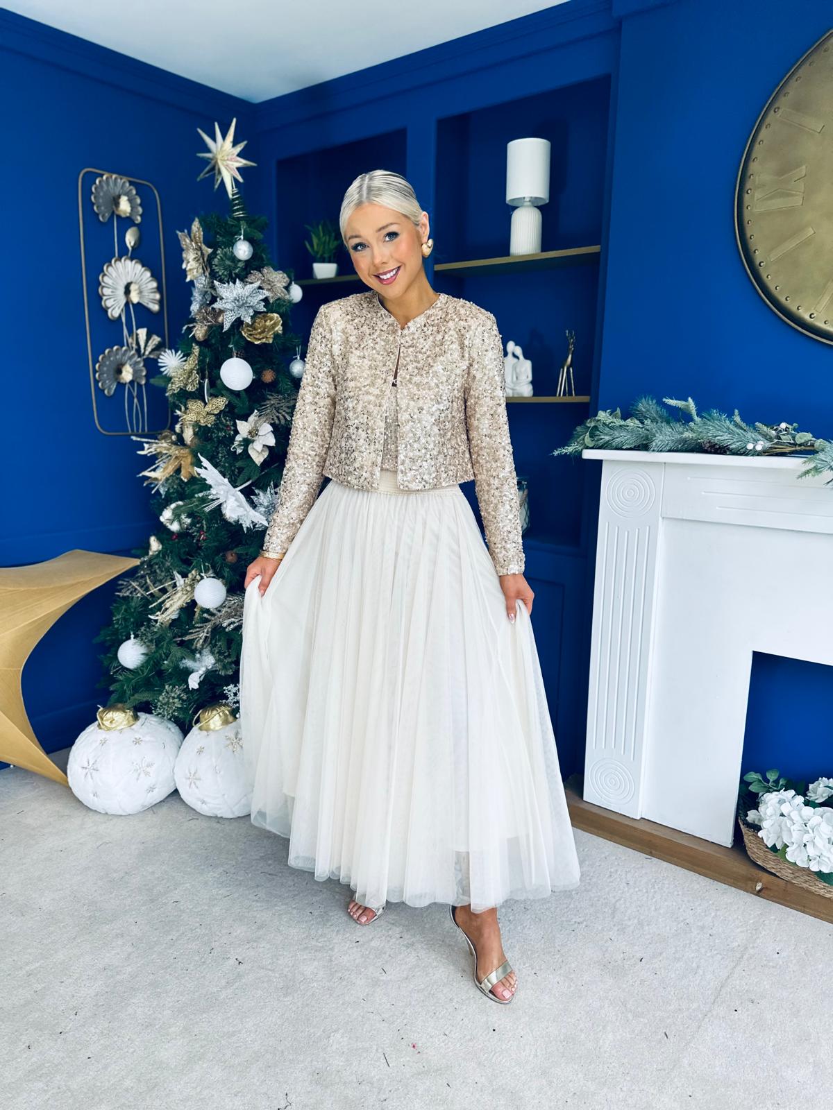 Dervla Gold Sequin Jacket Pre Order 10 Dec