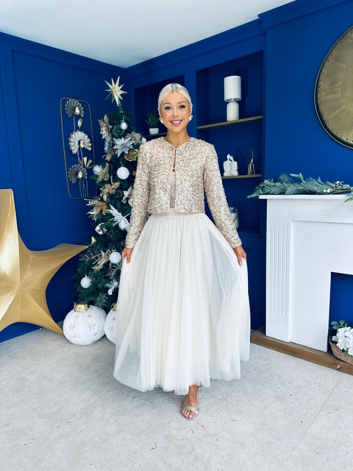 Dervla Gold Sequin Jacket Pre Order 10 Dec