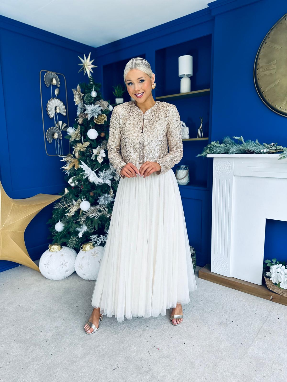 Dervla Gold Sequin Jacket Pre Order 10 Dec