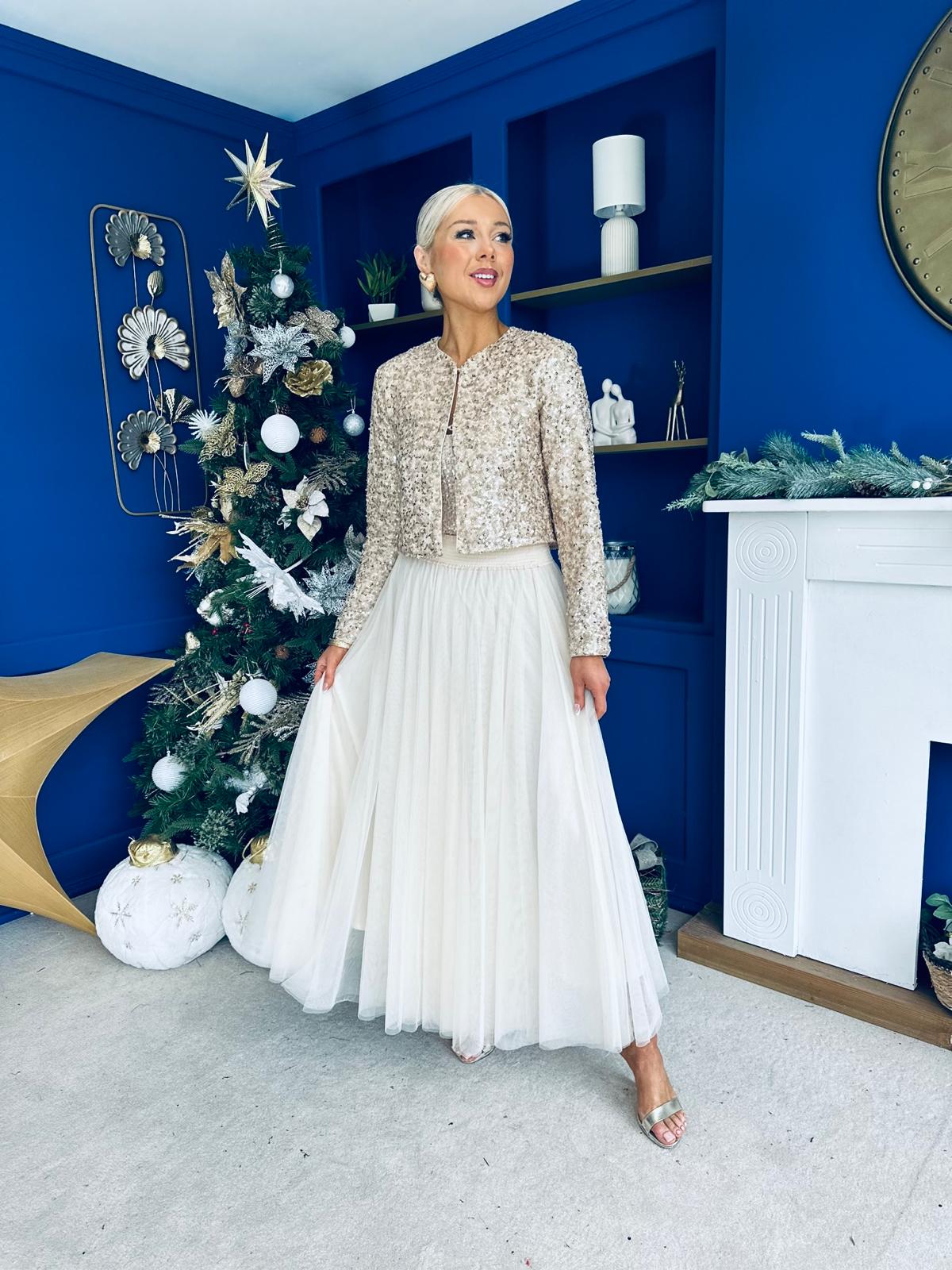 Dervla Gold Sequin Jacket Pre Order 10 Dec