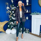 Samantha Full Sequin Blazer Black Gold