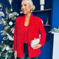 Samantha Full Sequin Blazer Red