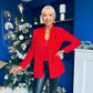 Samantha Full Sequin Blazer Red