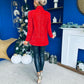 Samantha Full Sequin Blazer Red