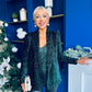 Samantha Full Sequin Blazer Forest