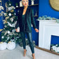 Samantha Full Sequin Blazer Forest