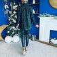 Samantha Full Sequin Blazer Forest
