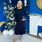 Estelle Sequin Skirt Occasion Dress Black