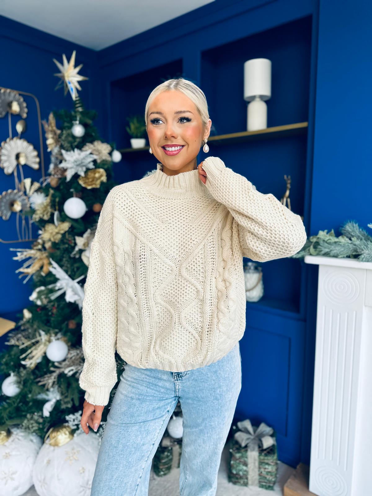 Peppa Chunky Knit Jumper Cream