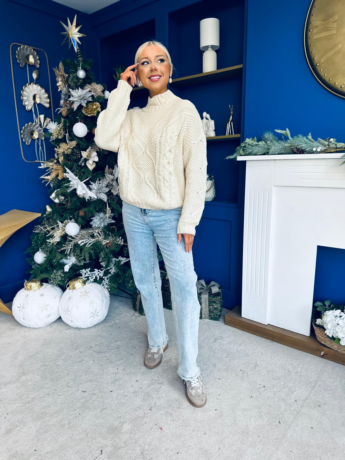 Peppa Chunky Knit Jumper Cream