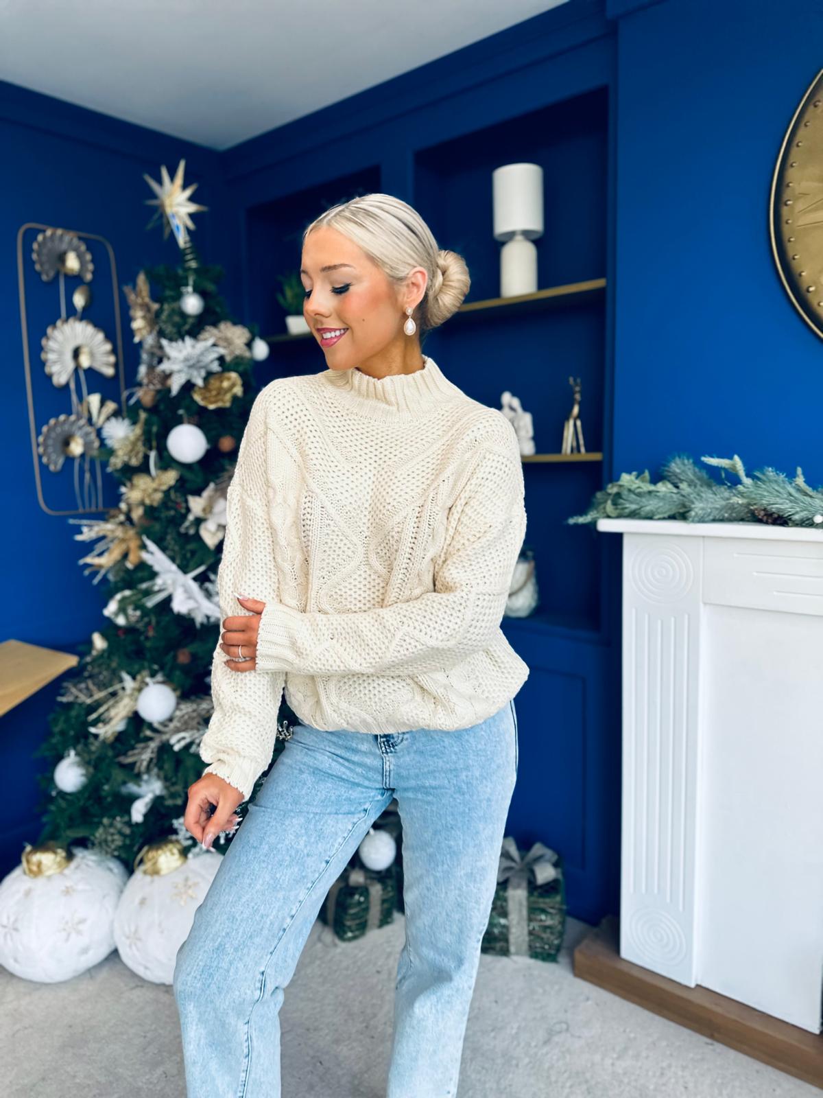 Peppa Chunky Knit Jumper Cream