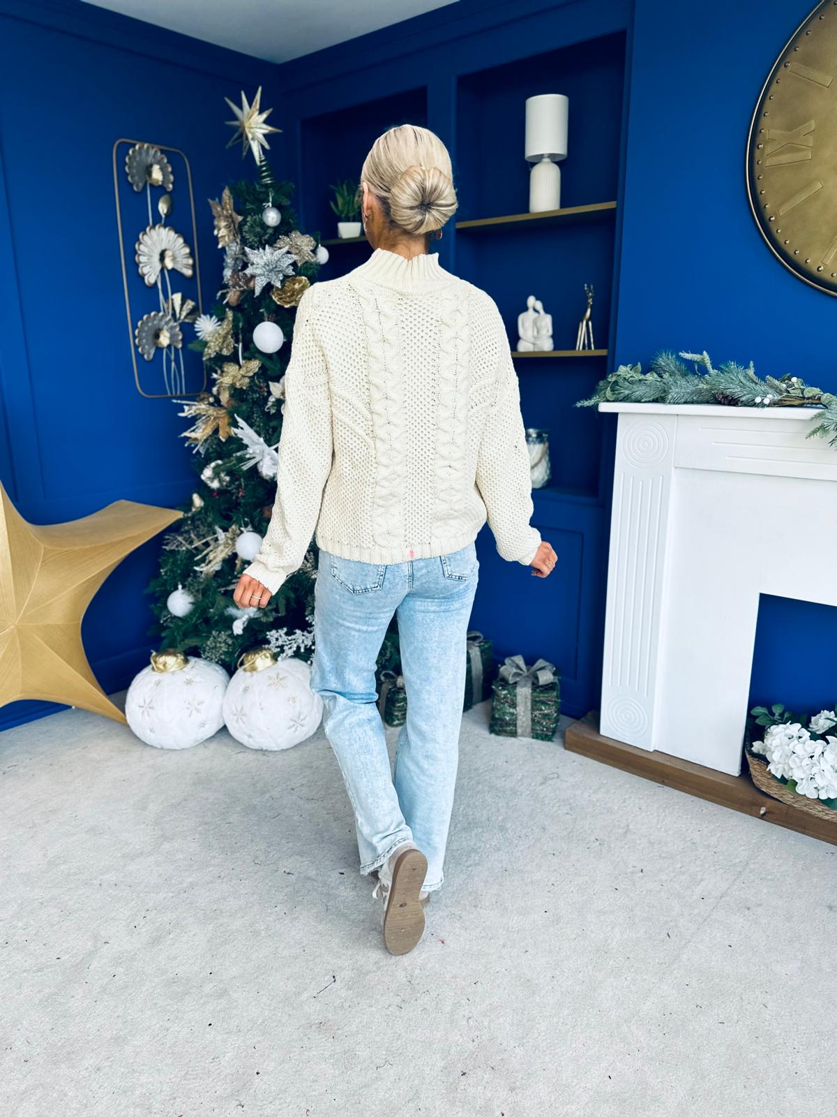 Peppa Chunky Knit Jumper Cream