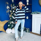 Rachelle Stripe Detail Jumper Blue