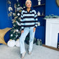 Rachelle Stripe Detail Jumper Blue